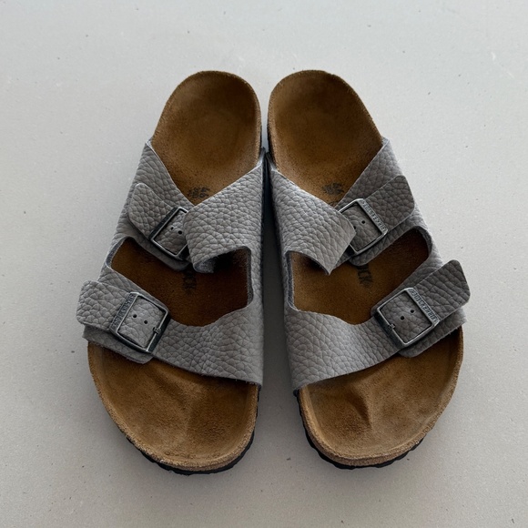 Birkenstock - Arizona - Nubuck Leather - Desert Buck Whale Gray - US Men’s 13 - Picture 9 of 10